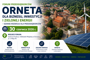 Grafika Forum Przedsiębiorców - Orneta dla biznesu, inwestycji i zielonej energii